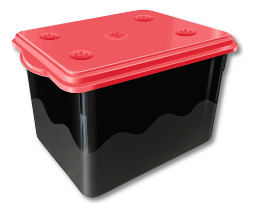 Caixa Organizadora Pote Container Até 10kg 20l Resistente Cor Vermelho Liso
