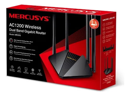 Router Inalámbrico Mercusys Mr30g Wifi Dualband Ac1200 Ipv6