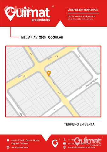 Imagen 3 de 11 de 13 Mts De Frente - Melian Y Congreso - Lideres En Terrenos - Guimat Propiedades