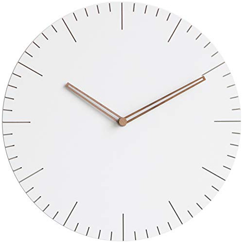 Reloj De Pared Silencioso De Madera Moderna Blanco (sin...