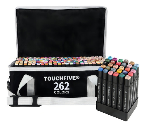 Marcadores à Base de álcool de Ponto Duplo Touchfive 262 Coloridos