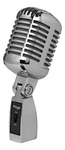 Microfone Stagg Sdm100 Cr Vintage Dinâmico Cardióide Cor Paris