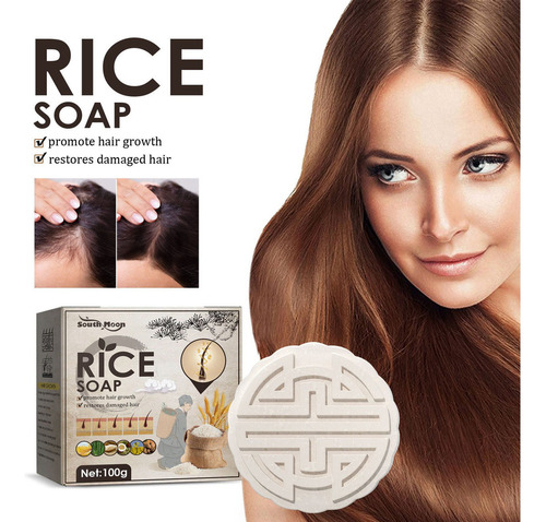 Z Shampoo De Arroz Anti-queda De Cabelo Em Barra Rice Water