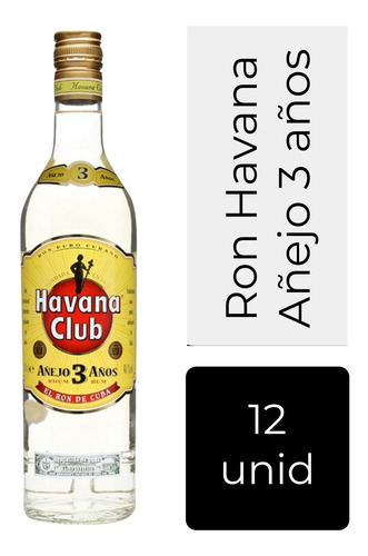 Ron Havana Añejo 3 Años 750 Ml X 12 Unidades Mp Drinks