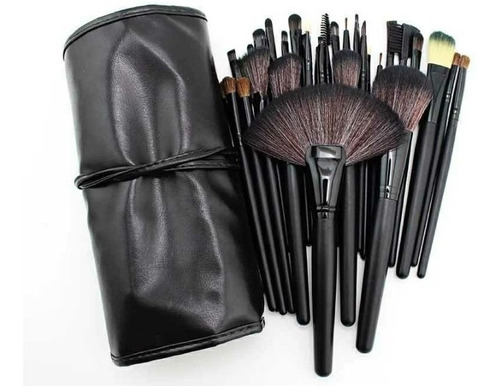 Kit Set 24 Brochas Pinceles Profesional Make Up, Estuche