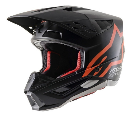 Casco Alpinestars Motocross Supertech S-m5 - Color Naranja Diseño COMPASS HELMET Tamaño del casco L
