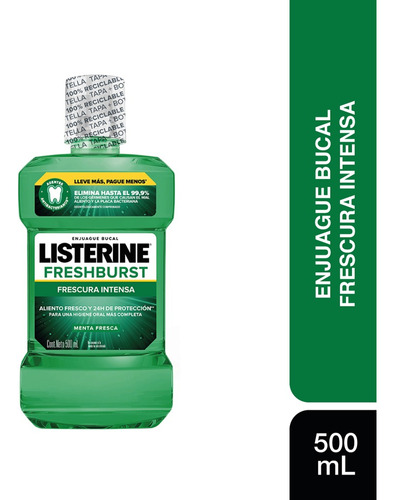 Enjuague Bucal Listerine® freshburst Frescura Intensa 500ml