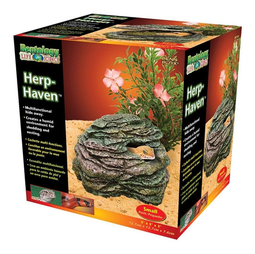 Penn Plax Cueva O Casa Reptiles, 13 X 13 X 8  Cms