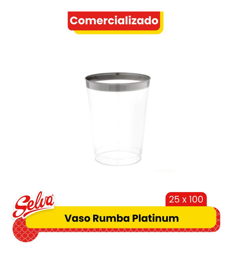  Vaso Rumba Platinum 10 Oz