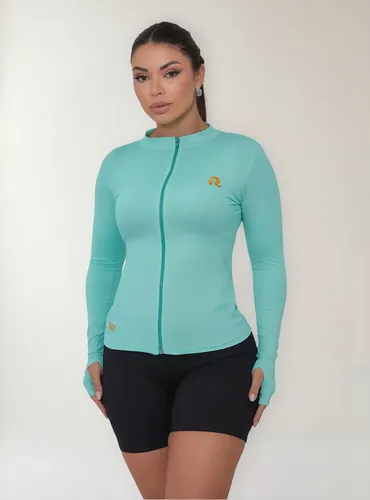 Raiion Camisa Uv Pequenos Defeitos Blusa Tecido Gelado Macio Zíper