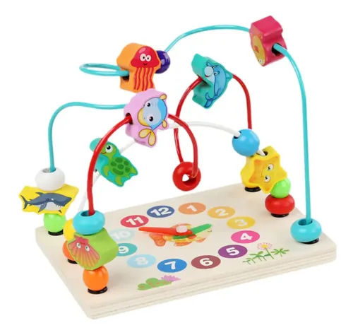 8 en 1 Juguete educativo multipropósito de laberinto de cuentas para bebés, cubo de actividad de inteligencia para precolar, juguete de madera de formas y color para niños - China Los niños