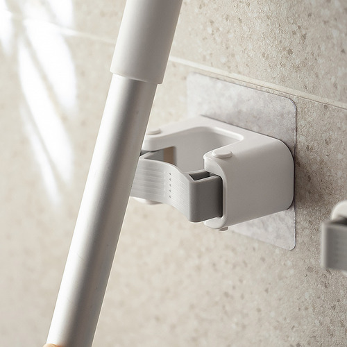Q Soporte Goma For Escobas, Almacenamiento Pared Sin Ne