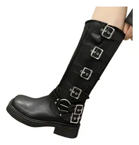 Comprar Botas Bucaneras Con Hebillas Biker Boots  Para Mujer