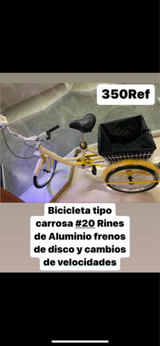 Bicicleta Tipo Carroza #20 Con Rines De Aluminio
