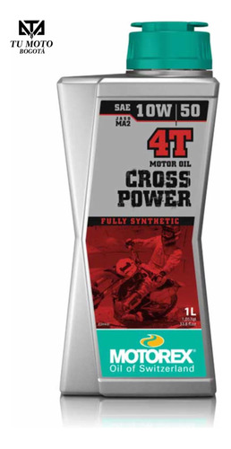 Aceite Motorex Cross Power 10w-50 Full Sintético 4t