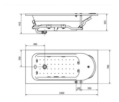 Imagen 8 de 9 de Hidromasaje Jacuzzi Bh150l 8 Jets Acrilico Piazza