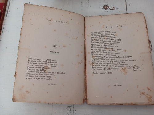 Tu Y Yo Paul Geraldy Libro Poesía Poemas Sin Tapa (Usado)