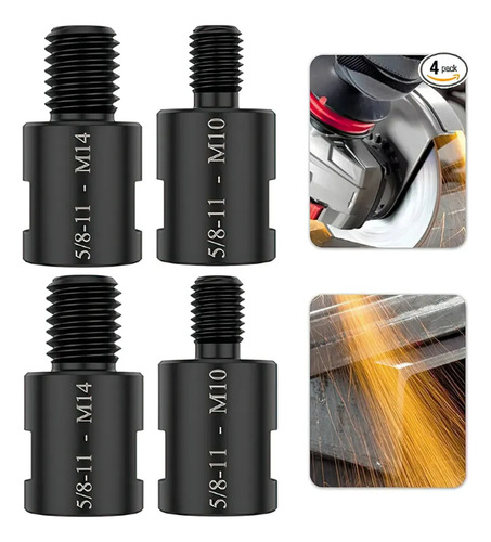 Adaptador De Amoladora Angular Convertidor De Amoladora Angu | 5/8 -11 Hembra A M14/m10 Macho, Accesorios Interfaz Roscada Para Pulidora, Broca Y Herramientas De Conexión