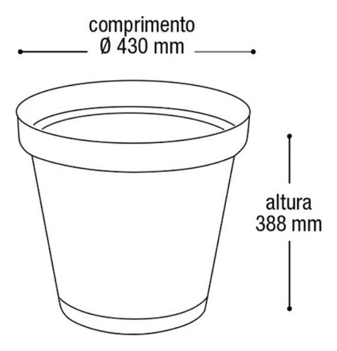 Kit 10 Vasos Rattan Terracota Planta Flores Jardim 36l