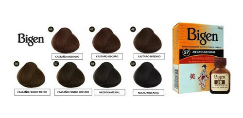Tinte Natural Bigen Para Cabello Cubre Canas / Sin Amoniaco