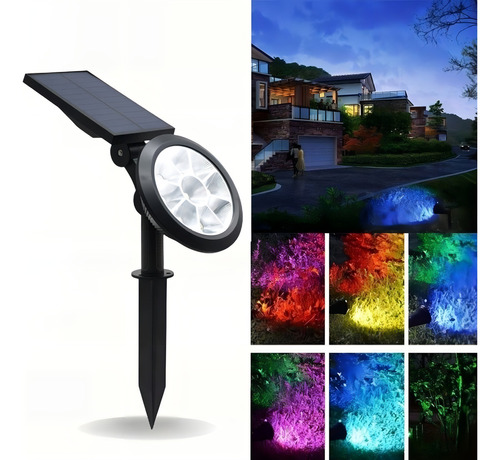Carcasa Espeto Led Garden, 15 W, RGB, blanco frío, IP67, color negro