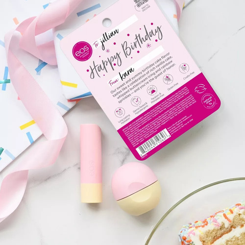 Kit Lip Balm Birthday Cake Eos - 2 Piezas