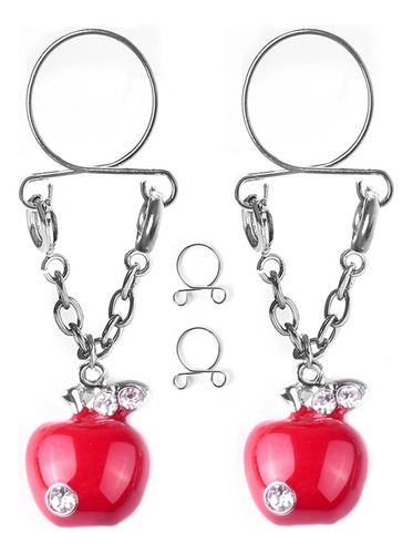 Joyería Corporal Sin Perforar, Con Clip, Pezón Con Diamantes