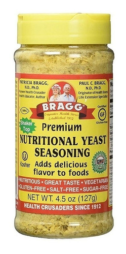 Bragg Nutritional Yeast 4.5oz Sustituto Queso Parmesano