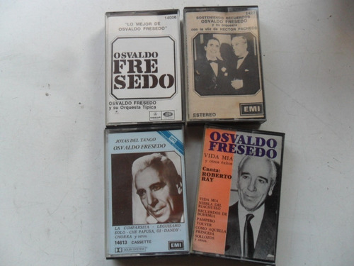 4 Cassette Osvaldo Fresedo Orquesta Pacheco Tango Antiguo