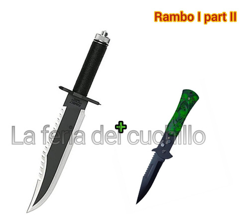 Cuchillo Rambo Primera Sangre P2 + Regalo Navaja Calavera