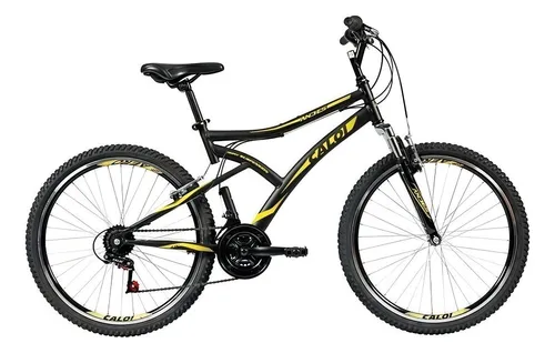 Bicicleta Mtb Caloi Andes Aro 26 - Quadro 18'' Cor Preto/Amarelo Tamanho do quadro M