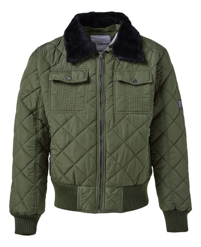 Chaqueta Hombre Acolchada Impermeable Cuello Ovejero Tellenzi Aros Nuevo