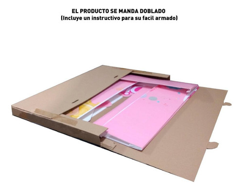 Caja Gigante De Barbie 1.80 Cm De Coroplast Para Fiestas Color Rosa pálido