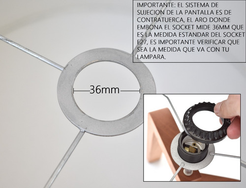 Pantalla Para Lampara De Piso O Colgante Mas Socket Beige