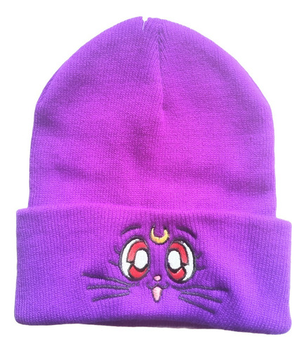 Gorro De Invierno Niño Artemis Sailor Moon Logo Bordado