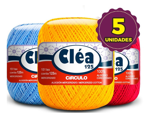 Linha Cléa 125m Círculo - Kit 5 Unid * Promoção