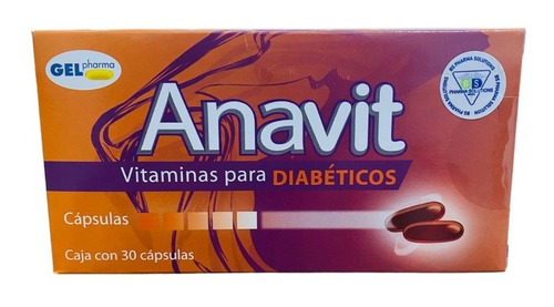 Anavit Vitaminas Para Diabéticos C/30 Cápsulas/ Gelpharma