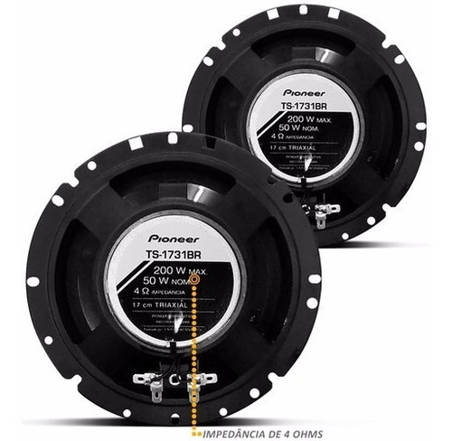 Kit 4 Falantes Pioneer Porta Dianteira/ Traseira Peugeot 207