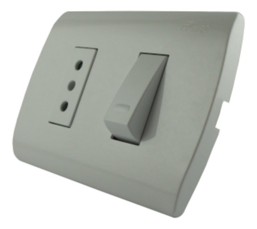 Toma Corriente+ Interruptor 9/12 Embutido 10a Mec Pack 2 Un.
