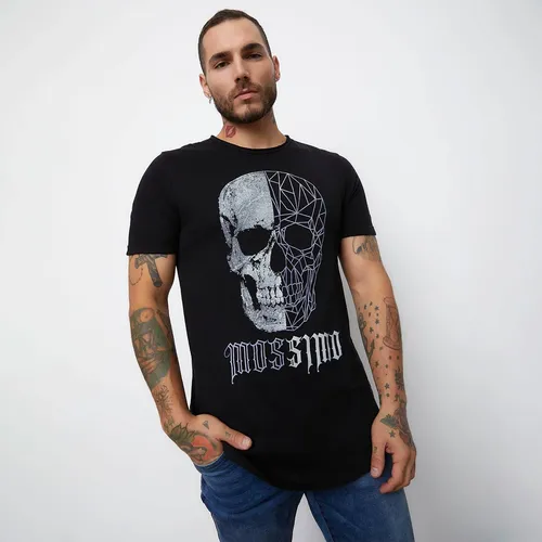 Polera Mossimo Tsl Skull W23 Long Fit Black