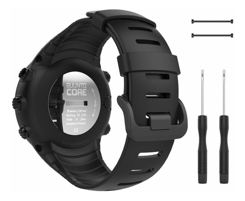 Banda De Remplazo Para Reloj Suunto Core Color Negro