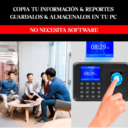Lector Biométrico Digital Huellas Dactilares Horario Asi Usb