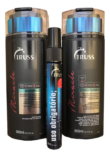 Miracle Shampoo Condicion 300ml + Uso Obrigatório 30ml Truss