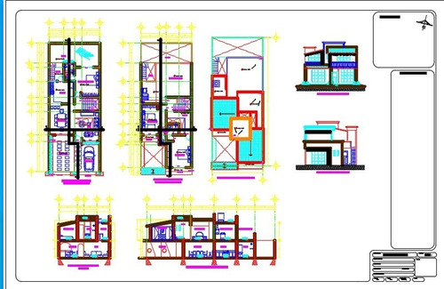 Planos De Casas 8 X 20 Proyectos Arquitectura Construcción
