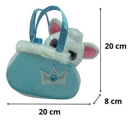 Peluche Aurora Fancy Pals Princesa Hielo Pammee Lemur Yoohoo Azul Claro