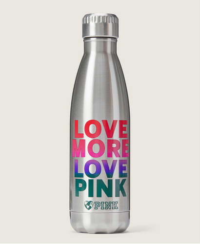 Botellita Metálica Para Agua Pink Victorias Secret Color Ac