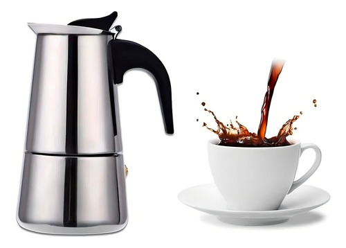 Cafetera Italiana De Acero Inoxidable 4 Tazas