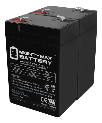6 V 4,5 Ah Bateria Para Mossy Oak Bebe Quad 2 Pack Mighty