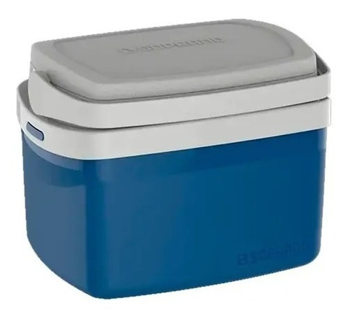 Caixa Térmica Cooler Com Tampa Porta Latas Tropical Azul 5l 