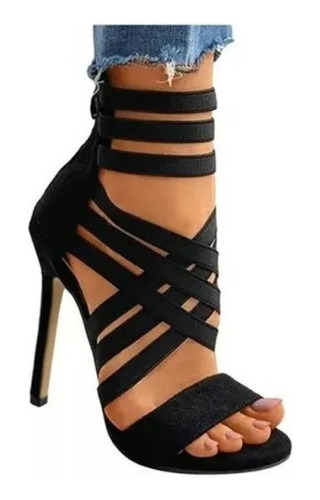 Mujeres Vendaje Peep Toe Stiletto Sexy Tacón Alto Sandalias